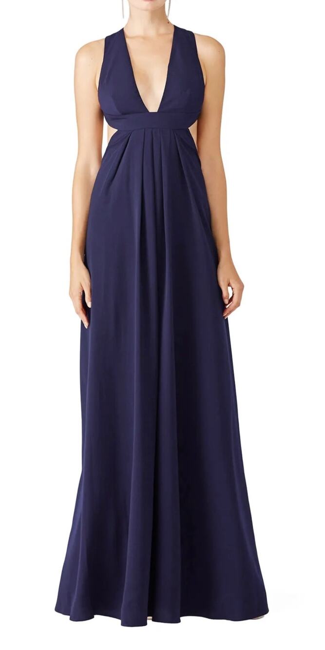 Jill Jill Stuart Violet Cross Back Gown 10